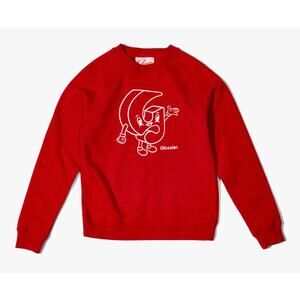 GLOSSIER Red G Pal Graphic Limited Edition Cozy Crewneck Pullover Sweatshirt XS